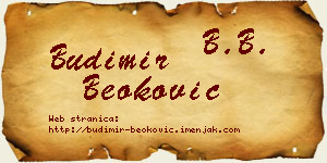 Budimir Beoković vizit kartica